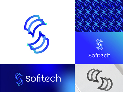 Modern Software Logo Design for Sofitech blockchain brandbook branding coding color design developer identity logo logo design logo mark logotype network pattern programming software symbol tech technology typography