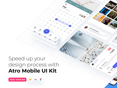 Atro Mobile UI Kit adobe xd figma mobile ui kit sketch ui ux