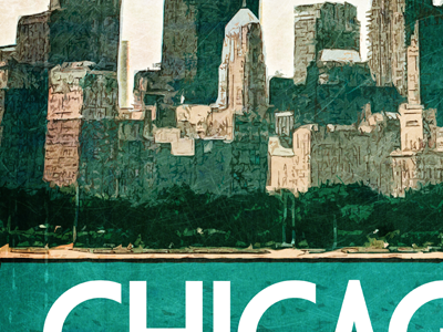 Chicago Travel Print chicago travel poster travel print windy city