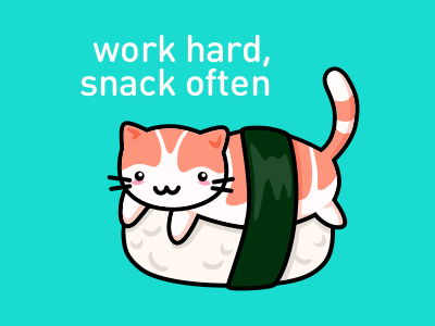 Sushi Cat cats cute illustration sushi vector