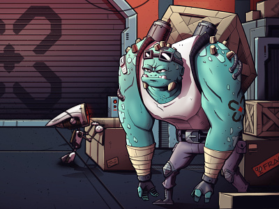 Ultrareum 🐸 art artwork behance brute character design cyberpunk graphic hulk illustration muscle new project science fiction warehouse
