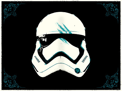 "Happy Star Wars day!" borders digitalart helmet illustration painting photoshop starwars stormtrooper texture vintage