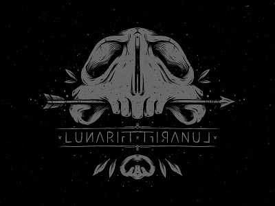 "LunaRift" arrow badge band emblem illustration leaves lunarift music patch skull symmetry texture