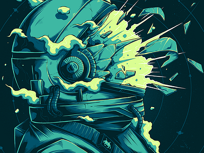 "Gravity" artwork astronaut exploding gig helmet illustration music photoshop poster sci fi space texture
