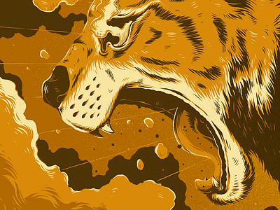"Tigrrr" branding cat clouds cover design facebook graphic illustration lettering logo texture tiger