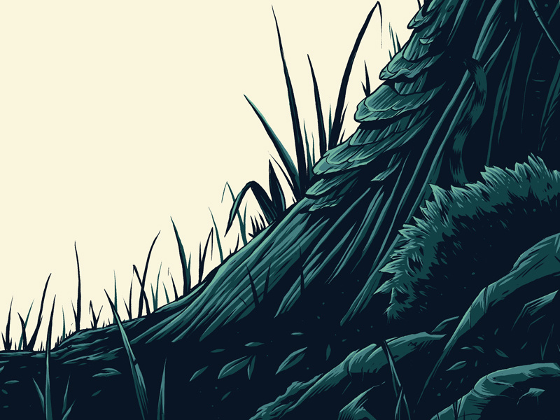 "Objective Sauvage" wip digitalart art illustration tree forest nature plants foliage