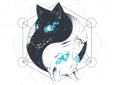 "Lost Honours - Clarity EP" album art band design ep geometric geometry graphic illustration sacred wolf wolves