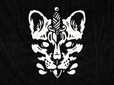 "Dali Sins" cat design emblem graphic illustration lettering logo logotype ocelot patch tattoo texture