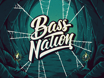 "Bass Nation" backdrop candles cave design edm graphic hd illustration music photoshop texture youtube