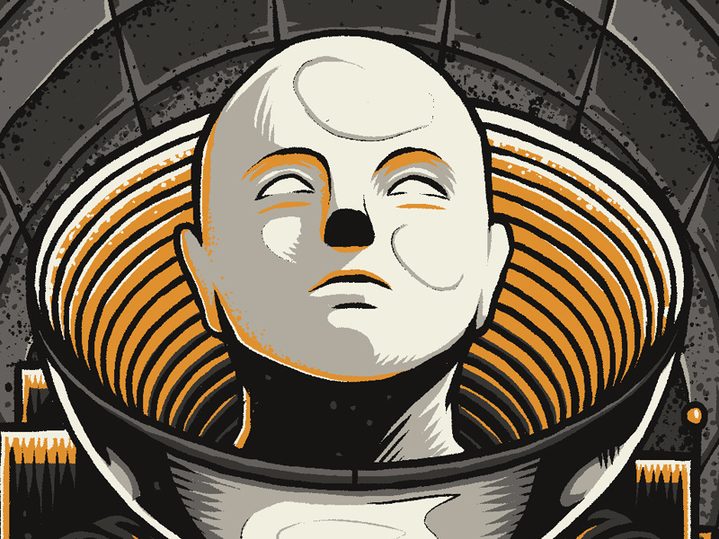 "Astro" label beer design graphic illustration photoshop texture alien detail space astronaut face