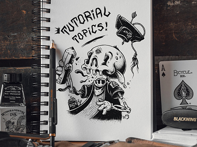 "Tutorials" artwork drawing graphic design illustration mock up photoshop sketch sketchbook skull texture tutorial