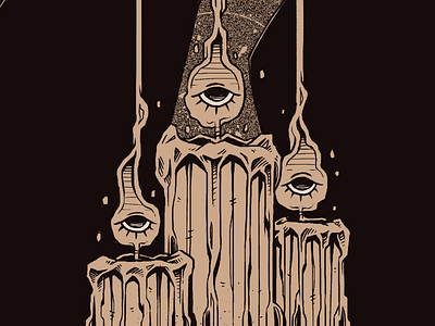 Candle Eyes art artwork candle candles coming soon design digital art eye eyes fire flames graphic graphic design illustration line art linework preview teaser wip work in progress