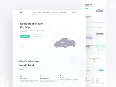 Car wash and cleaning landing page