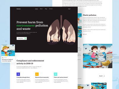 Environment pollution landingpage