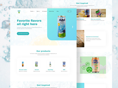 Drinks product landing page