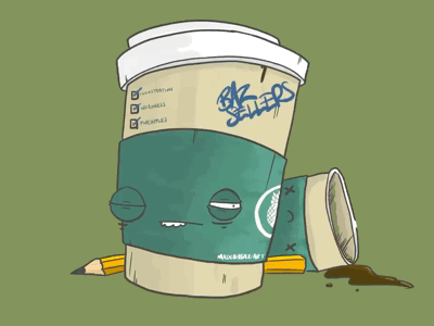 Yawning Coffee animation coffee motion procreate yawn