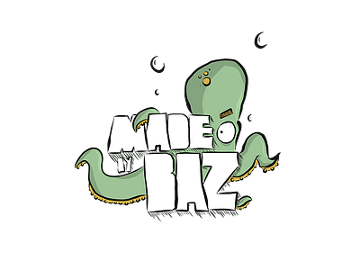 Made By Baz Brand baz branding cartoon illustration logo octopus