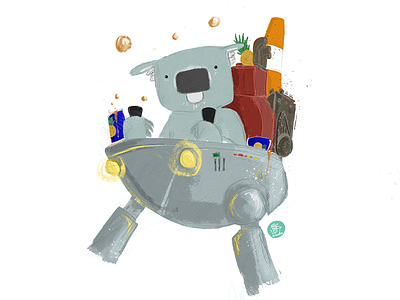 Koalabot adobedraw adobesketch craftbeer craftlager design koala nonsense nosleep parenthood parenting robot sketch