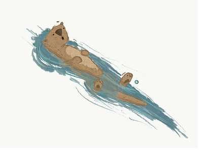 Chill like a sea otter adobesketch otter sea seaotter wildlife