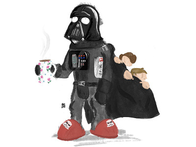 Dad Vader adobe sketch cartoon fathers day illustration ipad photoshop star wars
