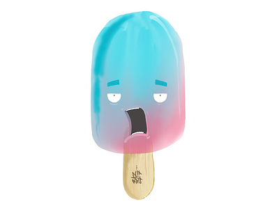 Ice-cold sass. character design ice lolly illustration summer winter