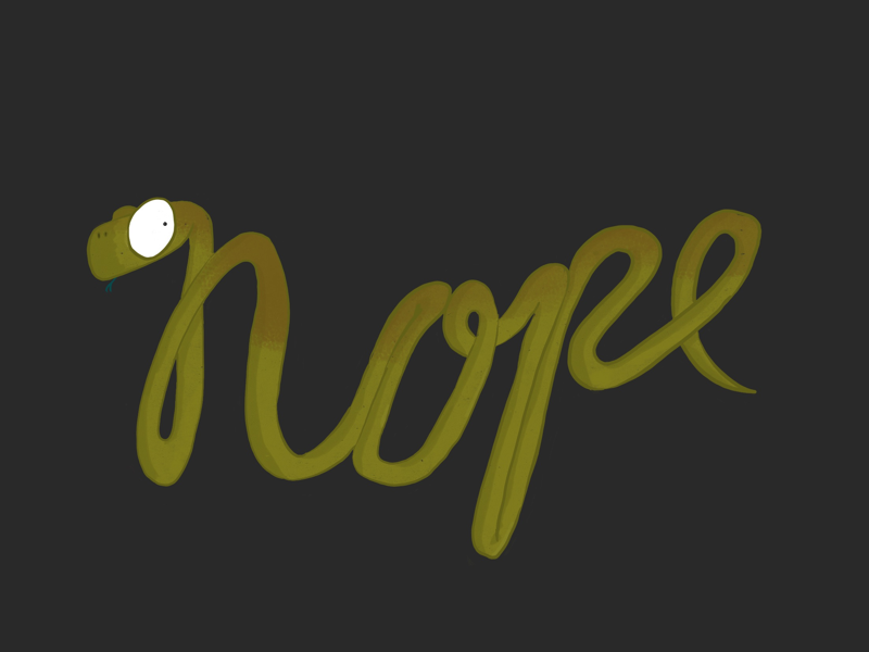 Nope Rope beta pocket design lettering typography snake snek