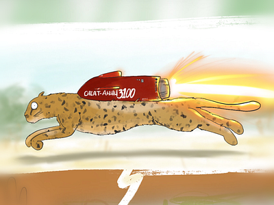 Rocket Cheetah (WIP) animals cheetah childrens books kid lit kid lit art rocket
