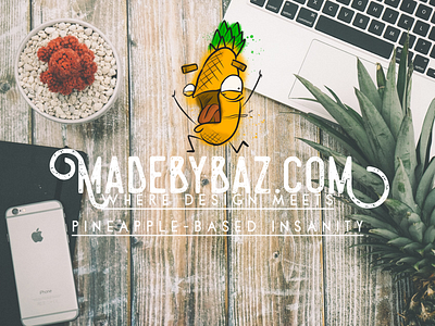 Social Media Header branding character design design on trend pineapple