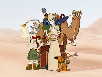 Kingsley & Co. affinity designer camel character design charity work explorer illustration ipadpro kids books literature