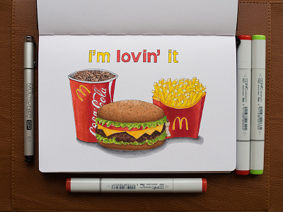 MCDonalds sketch / Copic Markers burger cocacola copic copics hamburger markers mcdonalds sketch