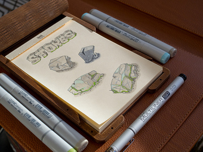 Stones Sketch / Copic Markers