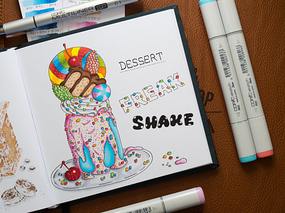 Dessert Freak Shake Illustration / Copic Markers