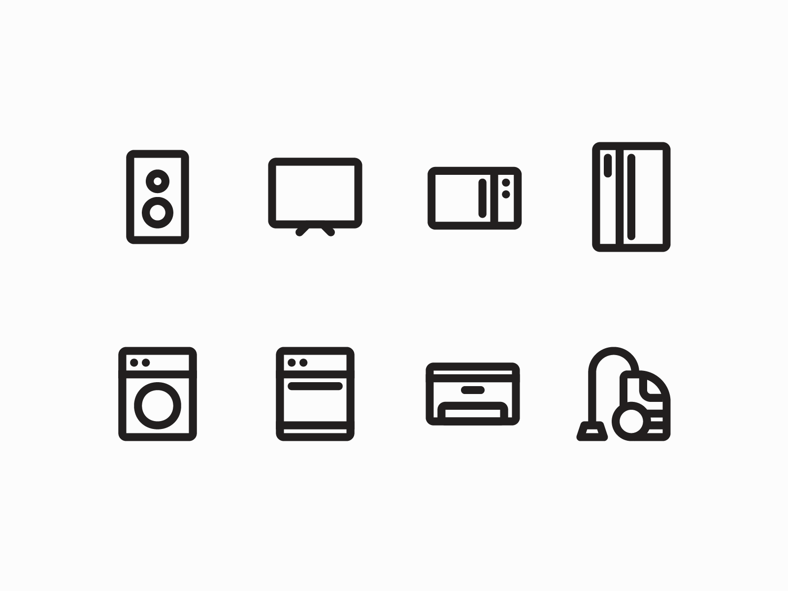 Home appliances icons by Ahmad Kushha on Dribbble