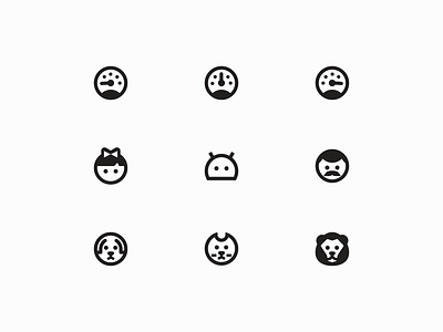 Effect icons avatar icon cat icon dog icon effect fast icon girl icon illustration lion icon man icon original icon robot icon slow icon speed icon