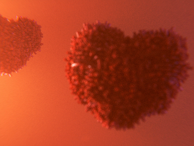 Love +ve 3d animation art art direction bacteria blender cells cg cute design dribbbleweeklywarmup illustration love microbe motion motion design parasite pathogen render valentine