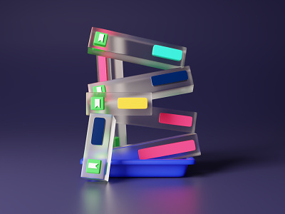 B - Backlog 36 days of type 36daysoftype 3d b3d backlog blender3d branding c4d cinema4d design geometric illustration interface product design render sprint planning type design typography ui ux