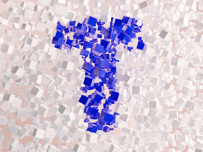 T - That Blue ! 36daysoftype 3d b3d blender3d blocks blue c4d cinema4d cubes design graphic design illustration logo particles pixels product design typography ui ux design voxels