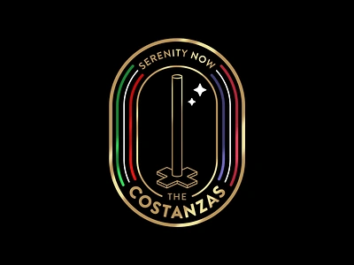 The Costanzas adobe illustrator badge branding costanza crest design family fan art festival festivus figma graphic design illustration logo minimal seinfeld serenity shield typography