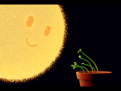 🌞 🧡 🌱 3d animation attraction blender3d branding character design chibi composition design glow illustration kawaii loop love motion design phototropism plant render shimmer sun