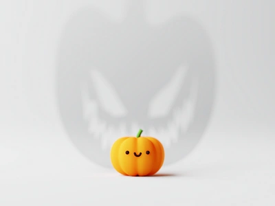 🎃 3d 3dillustration blender3d cgi composition cute design emoji ghost halloween illustration kawaii pumpkin render spooky sticker