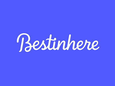 Bestinhere logotype bestinhere brand branding desdevlab hand lettering lettering logo logotype reverse contrast script type typography