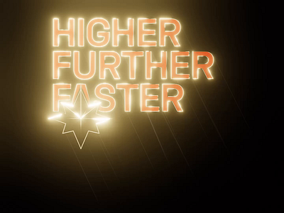 Higher. Further. Faster 3d type abduzeedo after effects animation blender3d captain marvel design fan art fast high interaction marvel motion motion graphics movie star typography