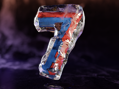 7 - 36DaysofType06 36days 7 36daysoftype 3d alphabets blender blender3d branding chill composition design frozen ice illustration lettering letters marvel render shield type typography