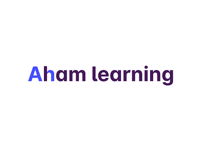 Aham Learning - logo design exploration 1