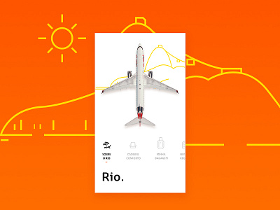 Gol App Concept aeroplane app city gol rio trip