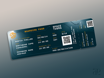 Space Tours Ticket - To the Moon | Fictional Company