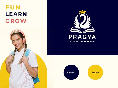 PRAGYA INTERNATIONAL SCHOOL | LOGO DESIGN branding design graphic design kids kids school logo school school logo students vector