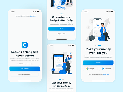 Fintech App Onboarding app app design design figma minimalist mobile mobile app design onboarding product design ui ui design ux ux design walkthrough