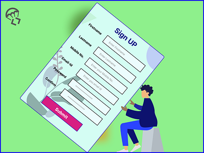 Sign Up Form graphic design ui