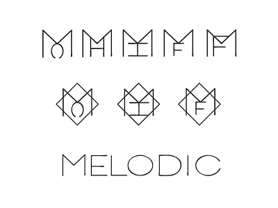 Melodic Details 2 creative graphic design icon letter logo logo design melodic monogram monoline type typography wordmark
